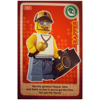 Lego Trading Card, Create the World - Rapper / [No Color/Any Color]
