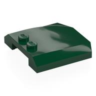 Lego Brick Wedged, Curved Triple 4 x 4 x 2/3, 2 Studs / Dark Green