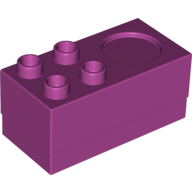 Lego Duplo Stove 2 x 4 x 2 1/2 with 4 Studs and Burner / Magenta