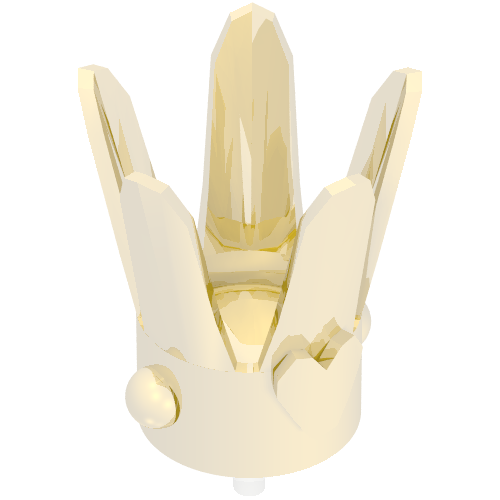 Lego Belville, Headwear, Crown Small / Chrome Gold