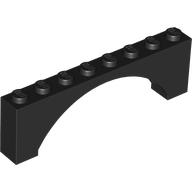 Lego Brick Arch 1 x 8 x 2 Raised / Black