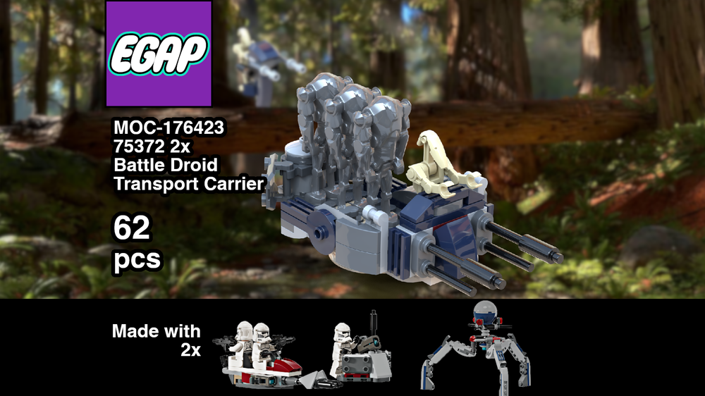Lego 75372 2x Battle Droid Transport Carrier
