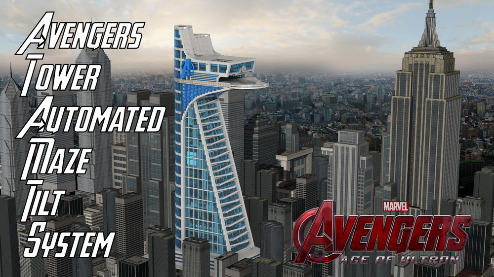 Lego Avengers Tower Automated Maze Tilt System