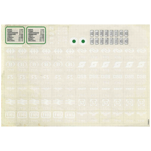 Lego Sticker Sheet for Set 7715-1 / [No Color/Any Color]