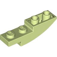 Lego Brick Curved Inverted 4 x 1 / Yellowish Green