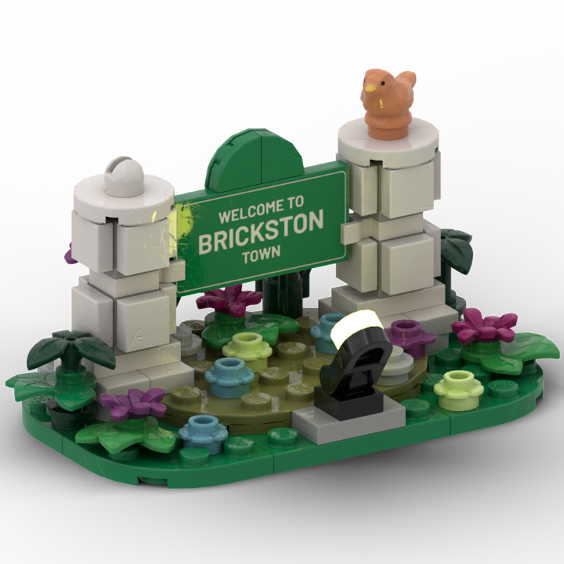 Lego Town Entrance Sign