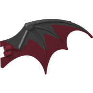 Lego Creature Body Part, Dragon Wing 19 x 11 with Marbled Black Pattern