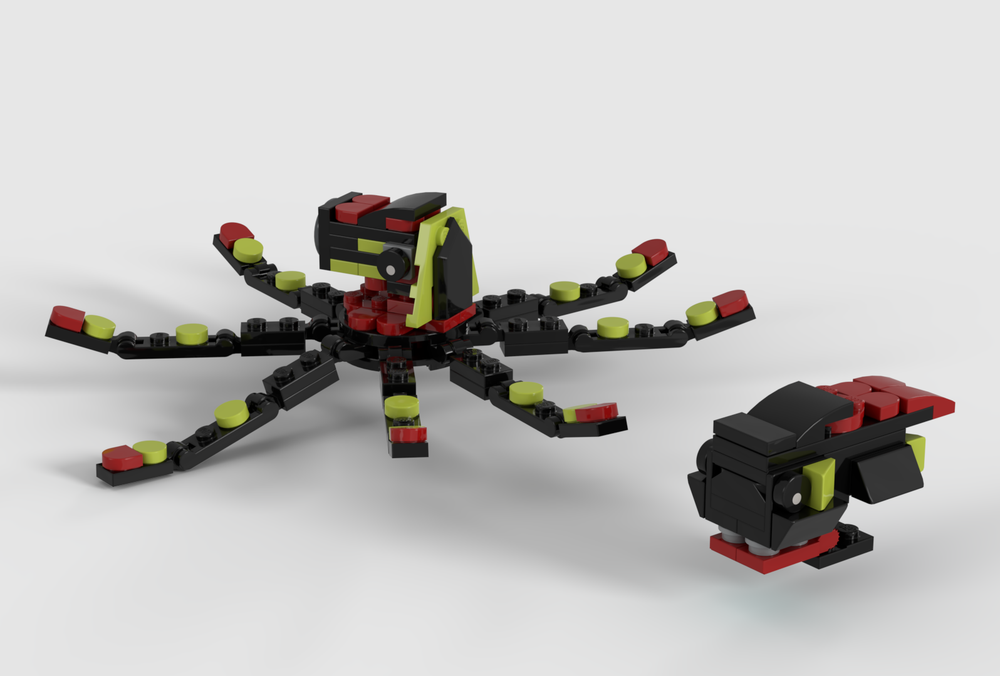 Lego octopus with piranha