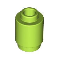 Lego Brick Round 1 x 1 Open Stud / Lime