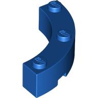 Lego Brick Round Corner 4 x 4 Macaroni Wide with 3 Studs / Blue