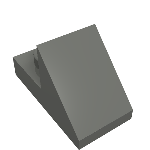 Lego Brick Sloped 45° 2 x 1 with 2/3 Cutout [Original Version] / Dark Bluish Gray