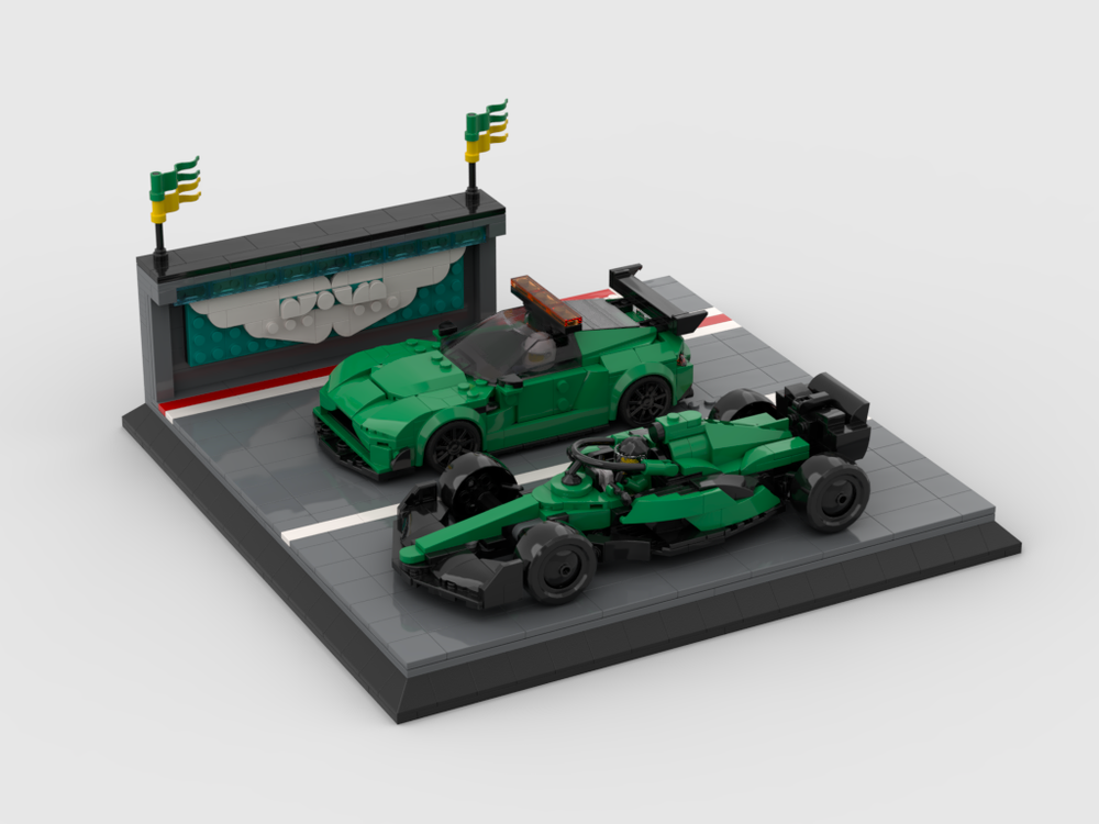Lego Display for set 76925 - Aston Martin Vantage Safety Car & AMR23