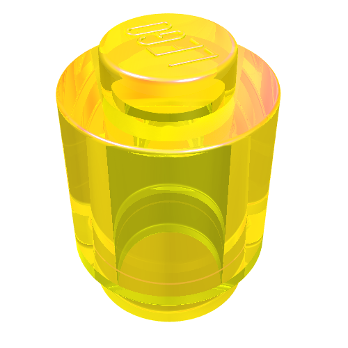 Lego Brick Round 1 x 1 Solid Stud / Trans-Yellow