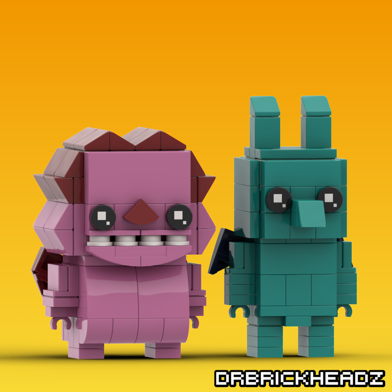 Lego Pain + Panic (Hercules) Custom Brickheadz