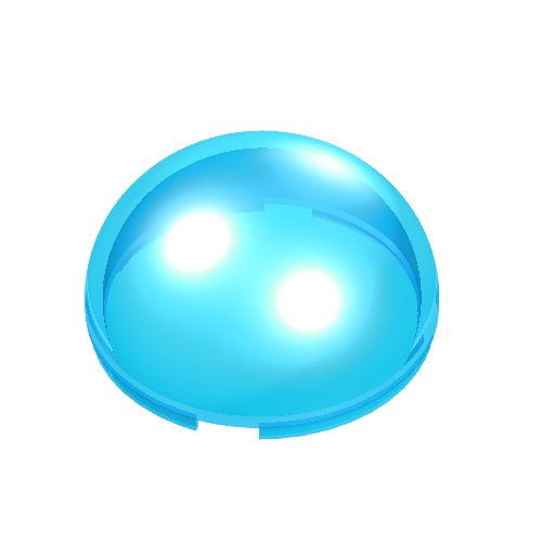 Lego Dome Hemisphere 4 x 4 / Trans-Light Blue