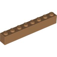 Lego Brick 1 x 8 / Medium Nougat
