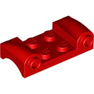 Lego Vehicle Body, Wheel Arch / Mudguard 2 x 4 with Headlights and Curved Fenders / Red