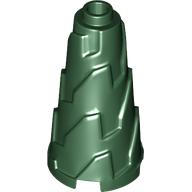 Lego Cone 2 x 2 x 3 Jagged / Dark Green