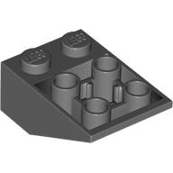 Lego Brick Sloped Inverted 33° 3 x 2, Connections between Studs, Ovoid Bottom Pin / Dark Bluish Gray