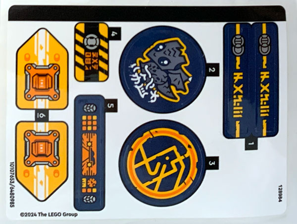 Lego Sticker Sheet for Set 71811-1