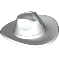 Lego Hat Very Wide Brim, Outback Style [Fedora] / White