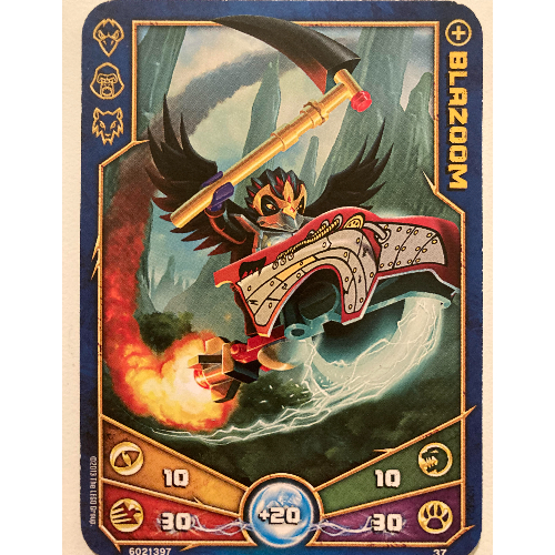 Lego Trading Card, Legends of Chima Deck #1: 37 [Blazoom] / [No Color/Any Color]