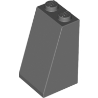 Lego Brick Sloped 75° 2 x 2 x 3 [Solid Studs] / Dark Bluish Gray