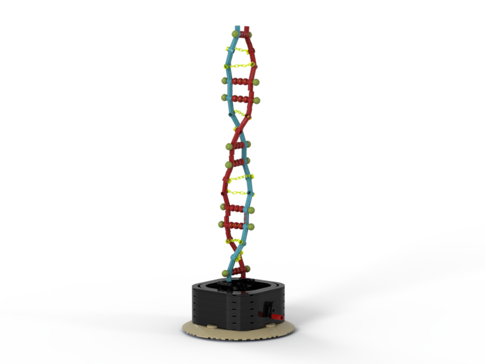 Lego DNA double helix with a turnable base (manual)