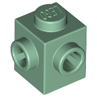 Lego Brick Special 1 x 1 with Studs on 2 Adjacent Sides / Sand Green