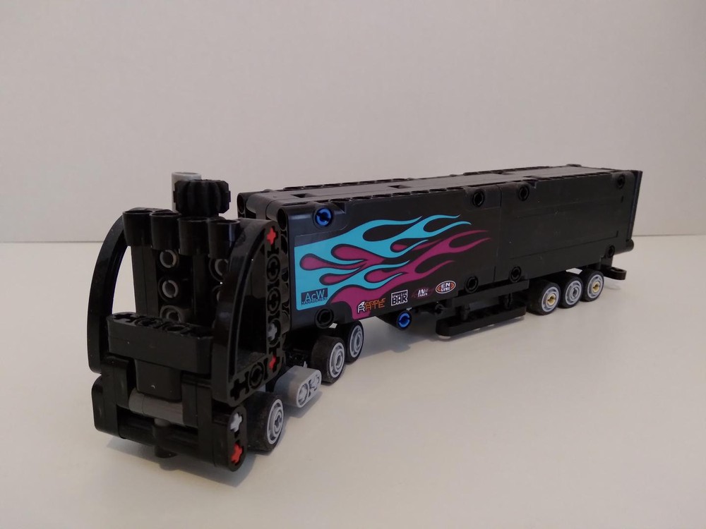Lego Semi Truck 5 wide with steering