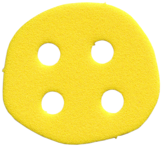 Lego Foam Part for Set 3159 - Scala Pizza with 4 Holes / Yellow