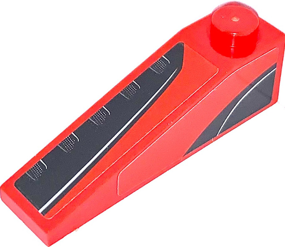 Lego Slope 18 4 x 1 with Black Rear Windows Pattern Model Right Side (Stickers) - Set 75890