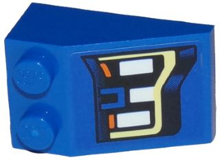 Lego Slope 33 3 x 2 with Ford F150 Raptor Headlight Pattern Model Left Side (Sticker) - Set 75875