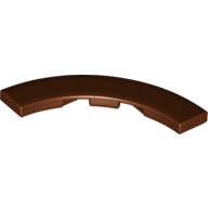 Lego Tile 4 x 4 Curved, Macaroni / Reddish Brown