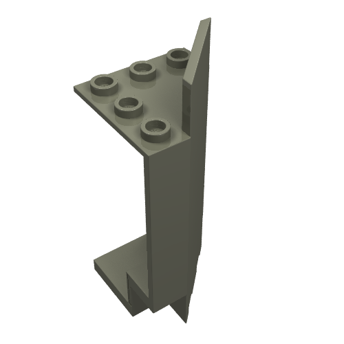 Lego Panel 3 x 3 x 6 Corner Wall / Dark Gray