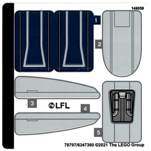 Lego Sticker Sheet for Set 75316-1
