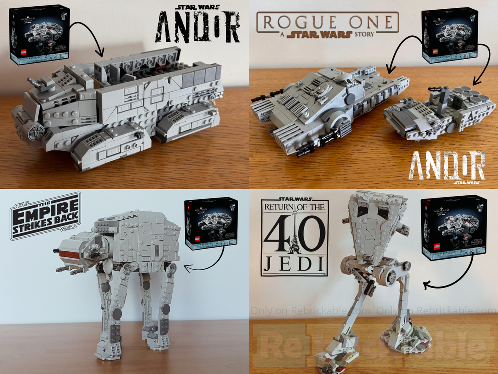 Lego 75375 Milenium Falcon alternate builds 4 pack - bundle #2 (Imperial vehicle pack)