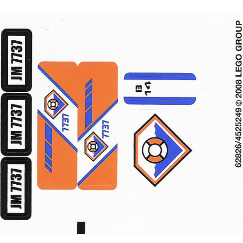 Lego Sticker Sheet for Set 7737-1