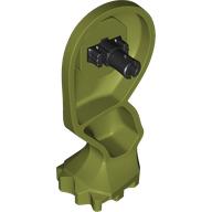 Lego Animal Body Part, Dinosaur, Triceratops / Ankylosaurus Leg, Right, Rear / Hind, with Pin [PLAIN] / Olive Green