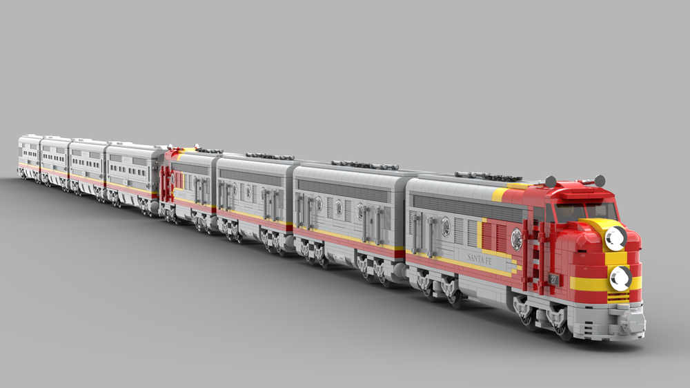 Lego Santa Fe with headlights and Powered-Up