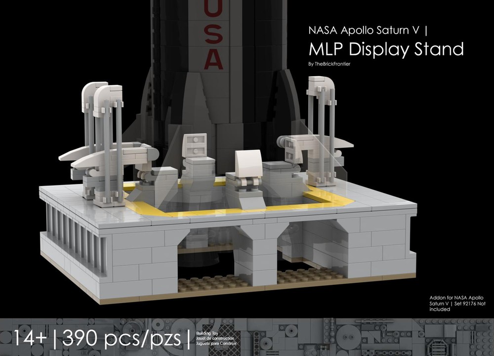 Lego NASA Apollo Saturn V - Mini MLP Display Stand