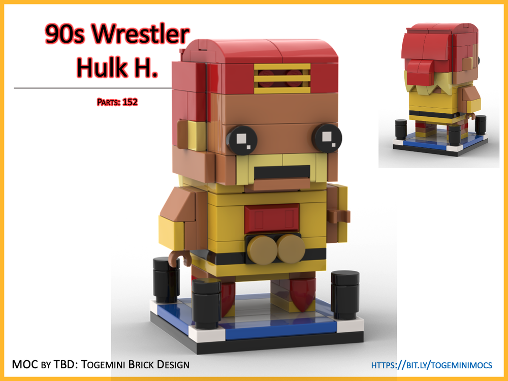 Lego 90s Wrestler Hulk H. - Brickheadz