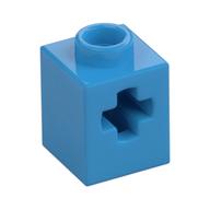 Lego Technic Brick 1 x 1 with Axle Hole / Dark Azure