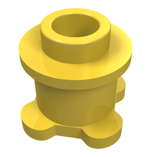 Lego Belville / Scala, Brick Round 1 x 1 x 2/3 Round / Yellow