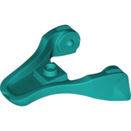 Lego Creature Body Part, Dragon Head Lower Jaw with 1 Stud / Dark Turquoise