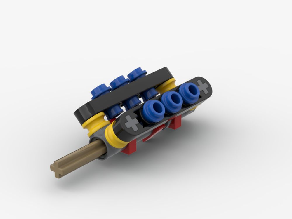 Lego The SMALLEST v6 fake engine in the world