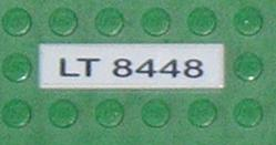 Lego Tile 1 x 4 with 'LT 8448' Pattern (Sticker) - Set 8448