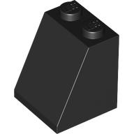 Lego Brick Sloped 65° 2 x 2 x 2 with Bottom Tube / Black