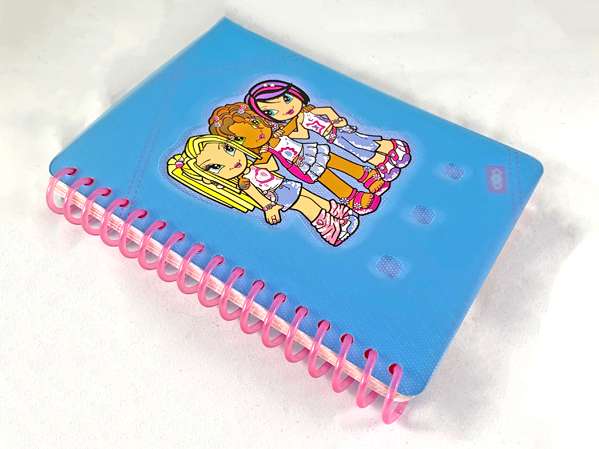 Lego Clikits Notepad, Spiral Bound, 'Heart', 'Daisy', and 'Star' Print