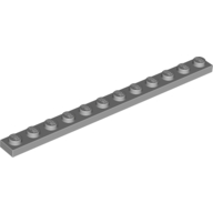 Lego Plate 1 x 12 / Light Bluish Gray